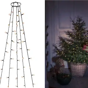 Angebot Konstsmide Hängende LED Christbaum Lichterkette 250 bernsteinfarbene LED´s - "Baummantel"
