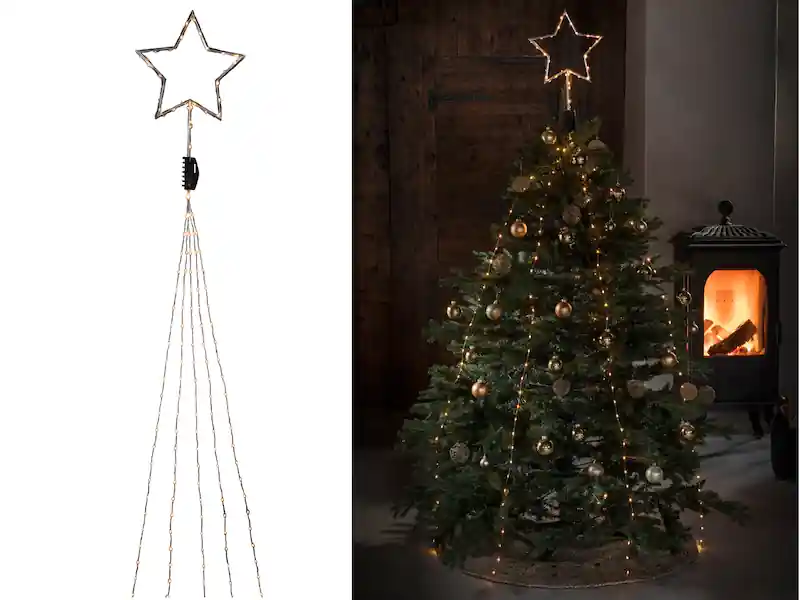Konstsmide Hängende LED Christbaum Lichterkette mit Stern für Innen 274 LED´s -"Baummantel" Letzte Chance