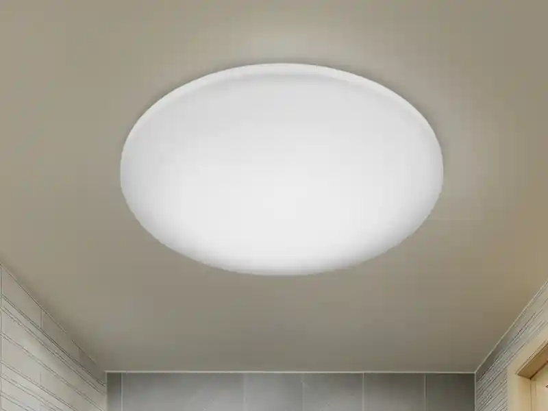 Bestseller meineWunschleuchte Kleine LED Deckenleuchte SILMA Weiß - Feuchtraumgeeignet Ø 28cm