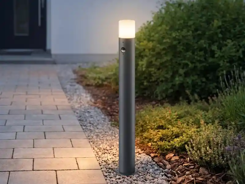 Günstig meineWunschleuchte LED Wegeleuchte Anthrazit mit Bewegungsmelder, Höhe 80cm