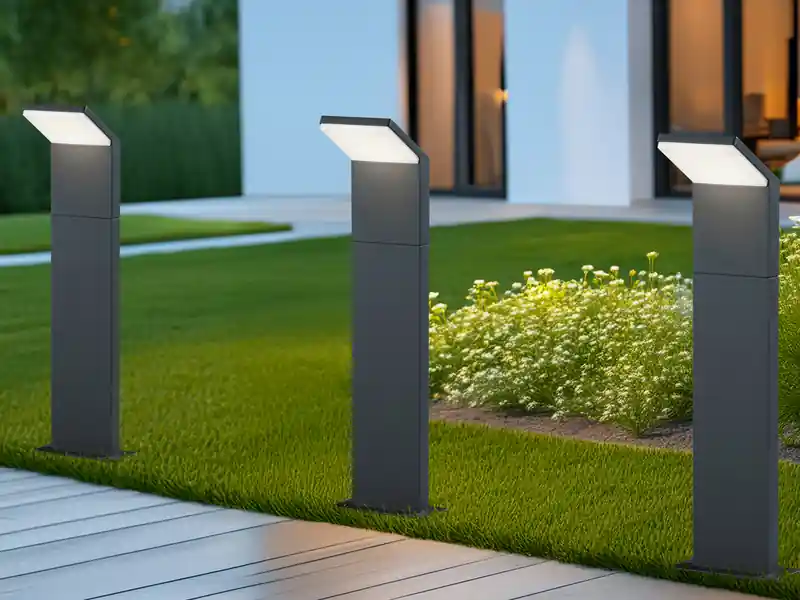 Geprüft Trio Leuchten LED Sockelleuchten 3er SET Aluminium Anthrazit, Höhe 50cm, IP54