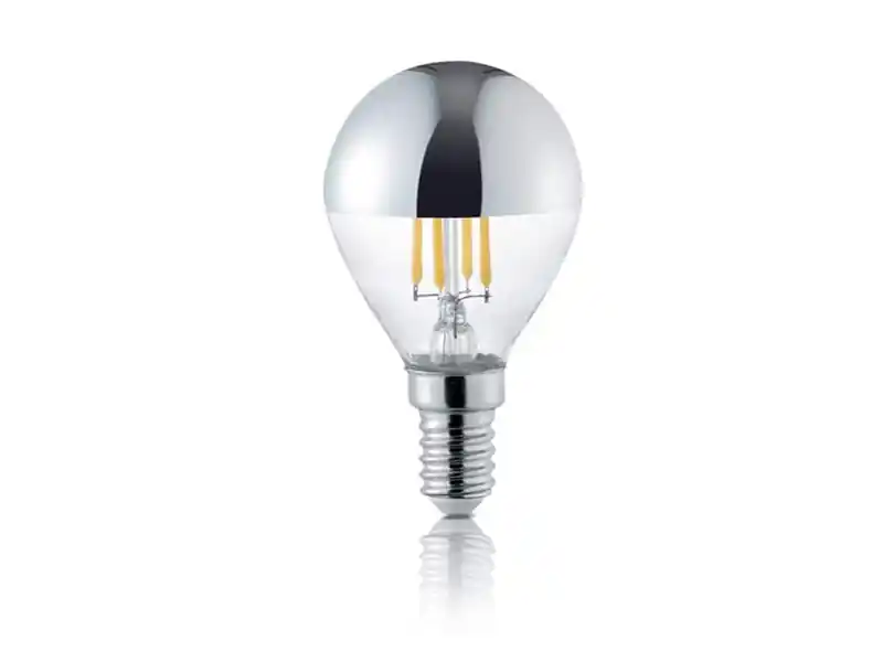 Sonderaktion Trio Leuchten E14 Filament LED Chrom, 4 Watt, 420 Lumen, warmweiß, Ø4,5cm, nicht dimmbar