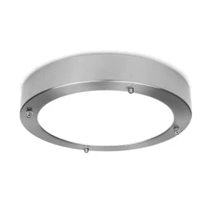 Schneller Versand Smartwares 							Moderne 12 Watt LED Deckenleuchte fürs Bad aus gebürstetem Stahl & Glas, IP44