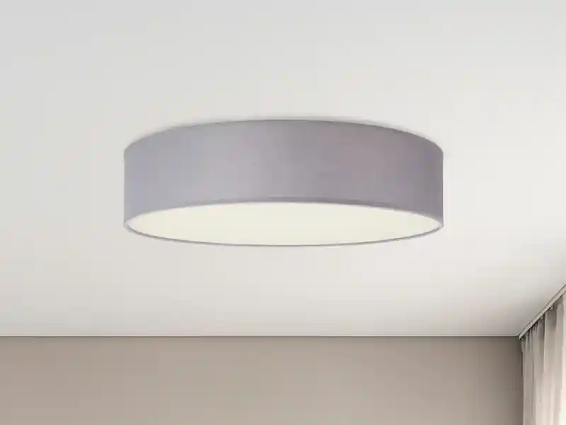 Zertifiziert Smartwares Deckenlampe CEILING DREAM, Stoff Grau / Abdeckung satiniert, Ø 40cm