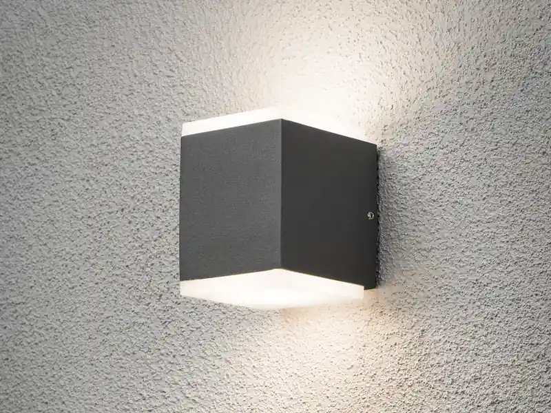 Sonderangebot Konstsmide LED Außenwandleuchte MONZA Aluminium in Anthrazit, 2x 6 W, 1100 Lm, IP54