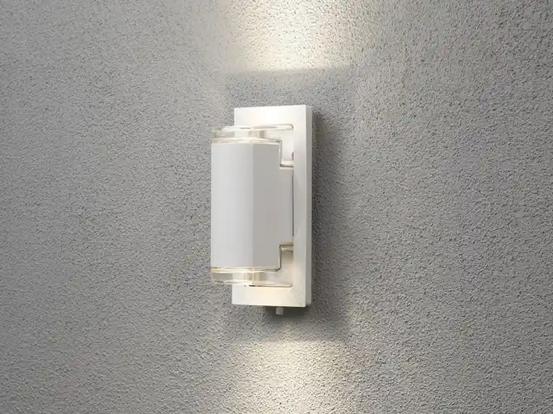 Konstsmide UP & DOWN Außenwandleuchte Aluminium Weiß, IP54, mit 2x 5W LED Neue Kollektion