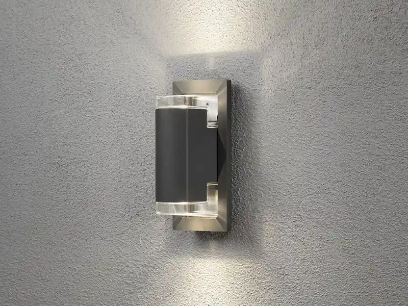 Konstsmide UP & DOWN Außenwandleuchte Aluminium Anthrazit, IP54, mit 2x 5W LED Kostenfreie Lieferung