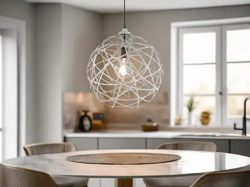 Trio Leuchten Außergewöhnliche Kugel Pendelleuchte JACOB Geflecht Design Grau Antik, Ø 40cm Neuheit