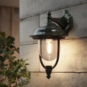 Beliebt Konstsmide Außenwandleuchte PARMA Landhausstil Laterne hängend, Grün, Höhe 46cm