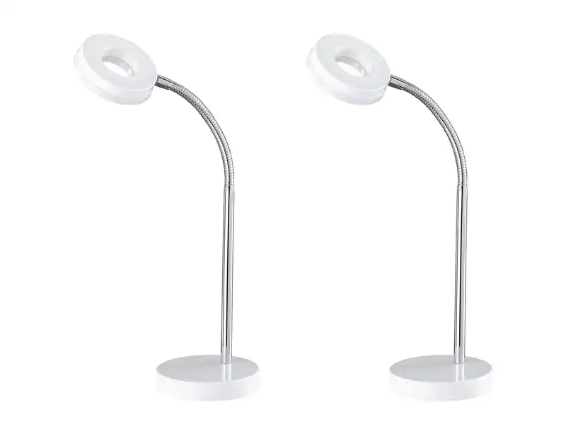 RL LIVE YOUR LIGHT Moderne LED Schreibtischleuchten 2er SET flexibel & biegsam 1 flammig in Weiß Neu Im Sortiment
