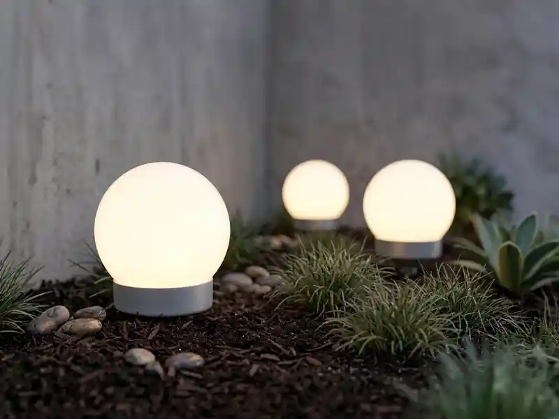 Globo LED Solarkugeln Garten - 3er SET, Leuchtkugel Ø 10cm mit Erdspieß Preisknaller