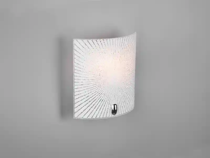 meineWunschleuchte Flache LED Wandleuchte mit Glas Lampenschirm Weiß, Höhe 22cm Nur Heute