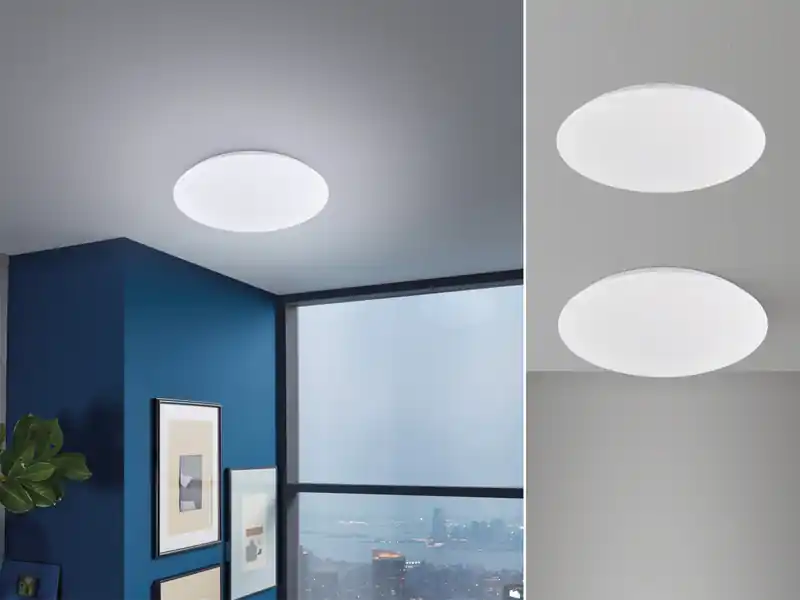 Fischer & Honsel LED Deckenleuchten 2er SET flach, dimmbar über Lichtschalter, Ø 39,5cm Sonderaktion