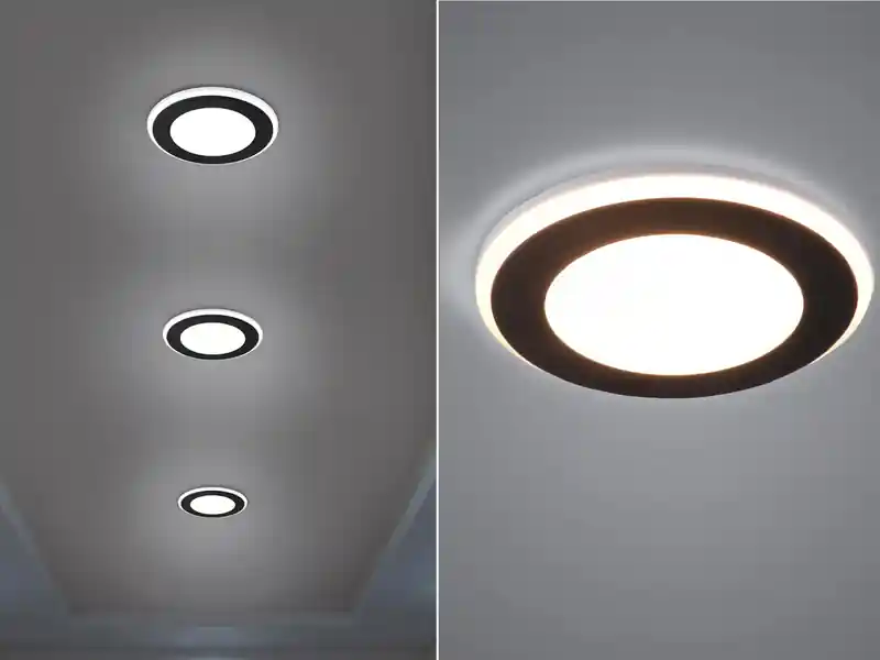 Neu Trio Leuchten Runder LED Deckeneinbaustrahler AURA Schwarz matt Ø 14,8cm
