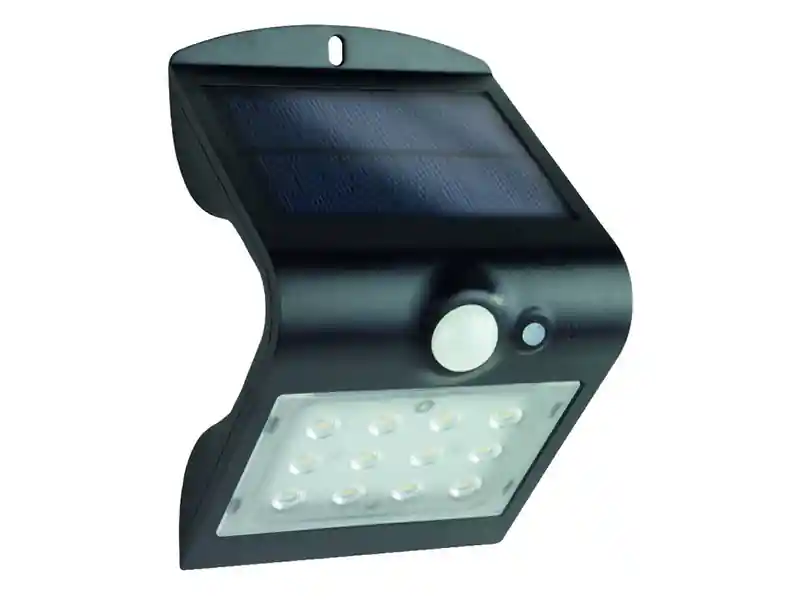 Angebot REV LED Solar Wandleuchte Außenleuchte MINI Fassadenbeleuchtung Schwarz 14,5x9,6cm