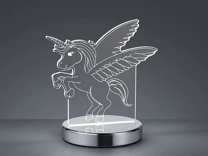 Sonderangebot RL LIVE YOUR LIGHT LED Tischleuchte KARO Einhorn 3D Optik, Lichtfarbe einstellbar, Höhe 17cm