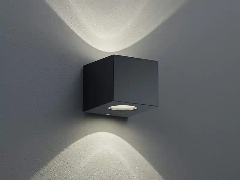 Rabatt RL LIVE YOUR LIGHT LED Außenwandleuchte CORDOBA Up and Down Light eckig in Schwarz