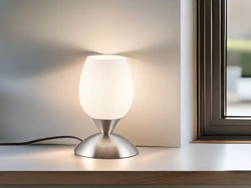 meineWunschleuchte LED Tischleuchte Glasschirm Weiß, Sockel Silber - Touch dimmbar, Höhe 18cm Rabatt