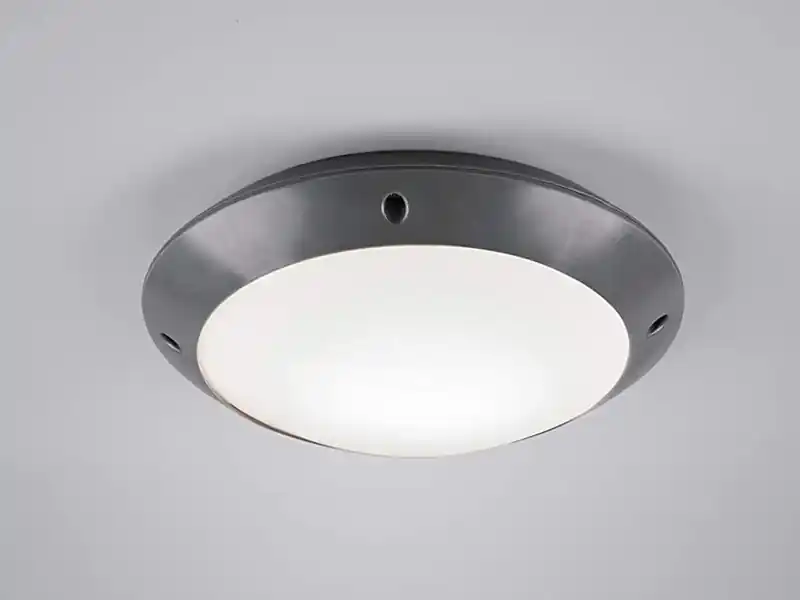 Abverkauf RL LIVE YOUR LIGHT Runde Außendeckenleuchte Wandlampe CAMARO in Anthrazit - 26 cm