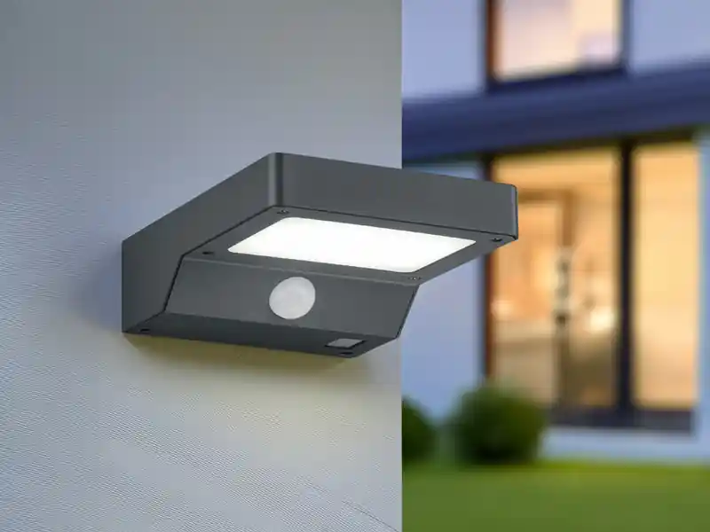 RL LIVE YOUR LIGHT LED Solar Wandleuchte Außenleuchte FOMOSA mit Bewegungsmelder Anthrazit Versand Am Gleichen Tag