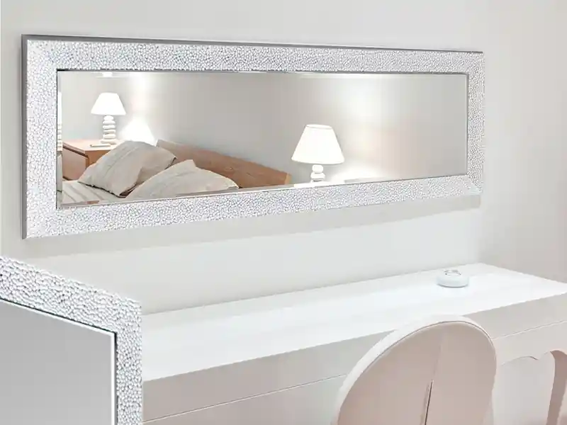 Sichere Zahlung MIRRORS AND MORE Wandspiegel VICKY Ganzkörperspiegel mit Rahmen Silber Weiß 50x150 cm