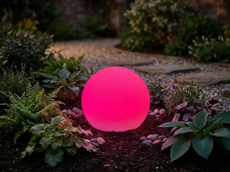 RL LIVE YOUR LIGHT Garten Solarkugel MELO mit Fernbedienung dimmbar & Farbwechsel Ø 20cm Beliebt