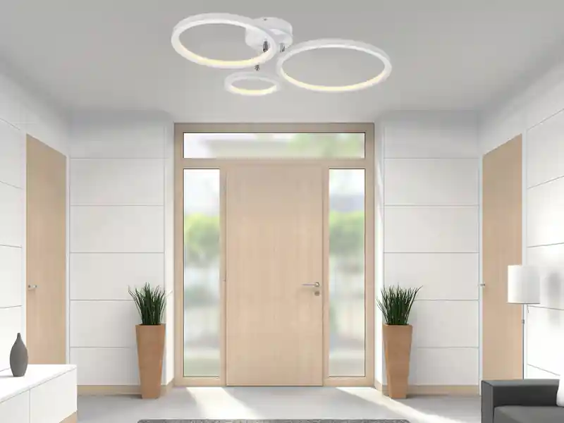 meineWunschleuchte LED Deckenleuchte CORNA schwenkbar & dimmbar, Weiß Breite 71cm Günstig