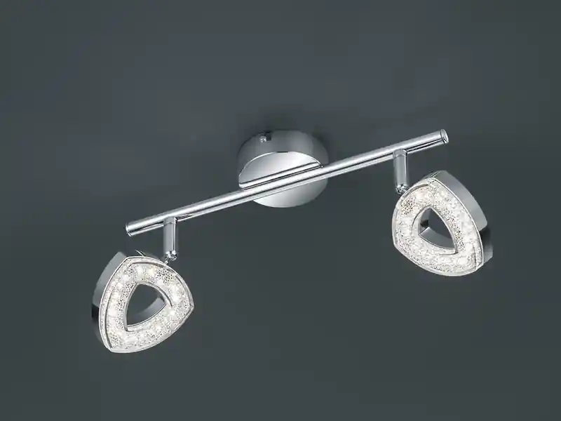 Meistverkauft RL LIVE YOUR LIGHT LED Deckenstrahler TOURS 2-flammig Silber Chrom, Breite 30cm