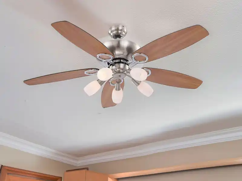 Globo Deckenventilator mit Licht JERRY Zugschalter, Buche/Graphit Ø130cm Gratis Versand