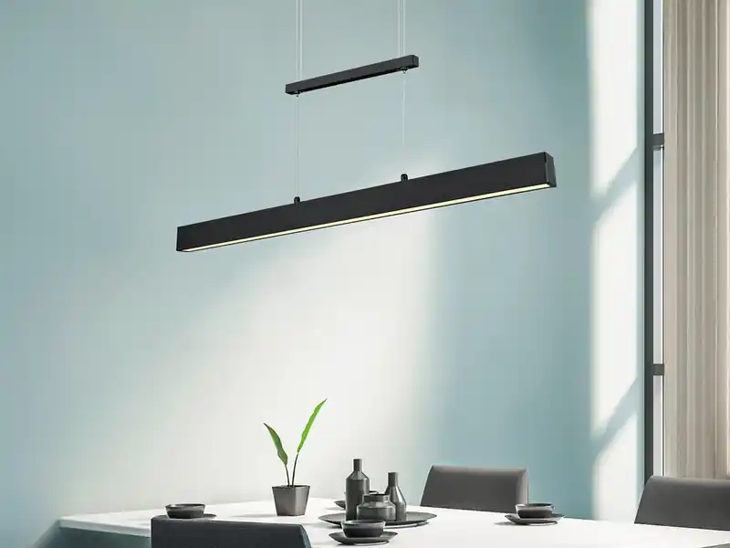 RL LIVE YOUR LIGHT LED Pendelleuchte PAROS Schwarz dimmbar & höhenverstellbar, Breite 90cm Billig