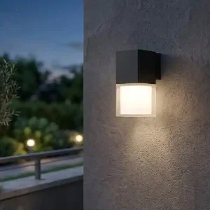 Finale Aktion Smartwares 							LED Außenwandleuchte aus Aluminium in Schwarz Downlight, Höhe 20cm