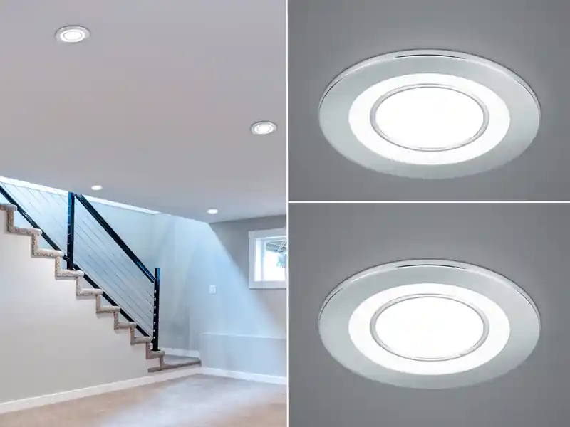 meineWunschleuchte Runde LED Deckeneinbaustrahler 2er Set in Silber Chromfarben Ø 8,2cm Geprüft