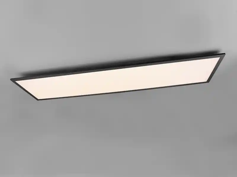 RL LIVE YOUR LIGHT LED Deckenleuchte ALPHA Schwarz großes Panel rechteckig Ultra Slim, Breite 119cm Beliebt