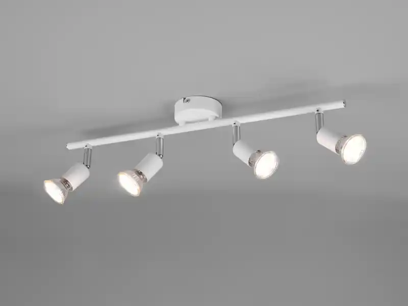 RL LIVE YOUR LIGHT Deckenstrahler PARIS 4-flammig Metall Weiß, Breite 50cm Sonderangebot