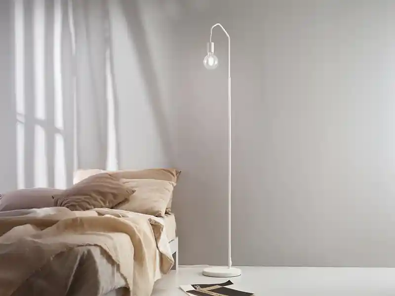 Rabatt meineWunschleuchte Außergewöhnliche LED Stehlampe 165cm weiß - minimalistische Designerlampe