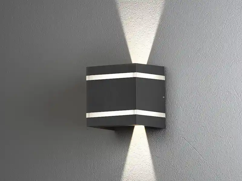 Konstsmide LED Up and Down Außenwandleuchte CREMONA Höhe 14cm, Dunkelgrau Nur Für Kurze Zeit