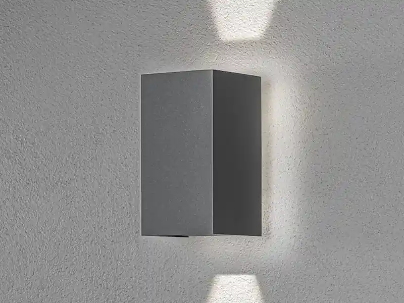 Konstsmide LED Up and Down Außenwandleuchte CREMONA Höhe 17cm, Anthrazit Kostenloser Rückversand