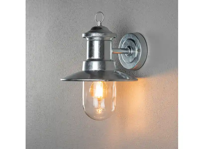 Schnäppchen Konstsmide Maritime LED Außenwandlaterne galvanisierter Stahl & klares Glas, Höhe 30,5cm