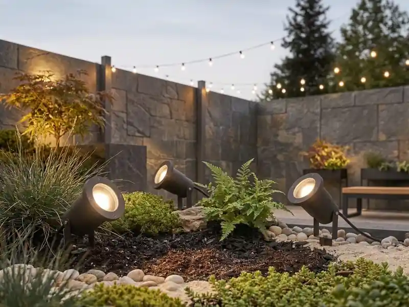 Günstig meineWunschleuchte 3-er SET Gartenstrahler mit Erdspieß, Anschlusskabel, Stecker & GU10 LED
