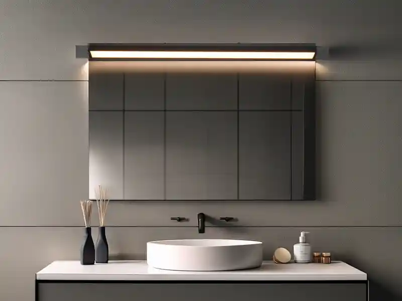 Trio Leuchten Dimmbare LED Bad Spiegelleuchte FABRIZIO schwenkbar, Schwarz Breite 80cm Zertifiziert