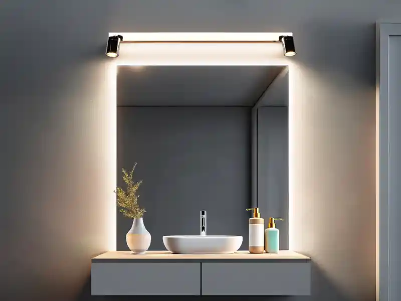 Trio Leuchten LED Bad Spiegelleuchte ENRICO mit 2 Strahlern & Schalter, Chrom B: 90cm Neu