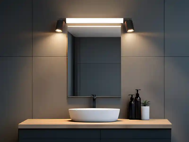 Trio Leuchten LED Bad Spiegelleuchte ENRICO mit 2 Strahlern & Schalter, Schwarz B: 60cm Versand Am Gleichen Tag