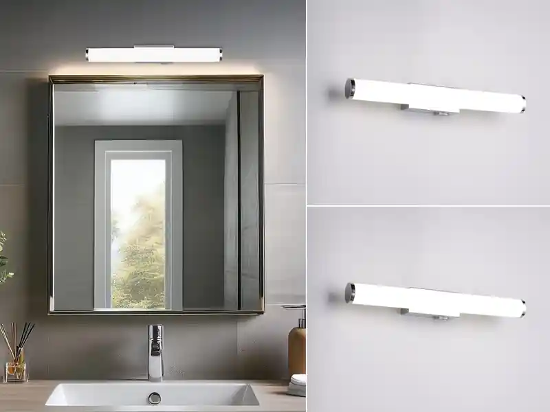 meineWunschleuchte 2er SET Bad Spiegelleuchten mit Schalter, Licht neutralweiß, Breite 40cm Sale
