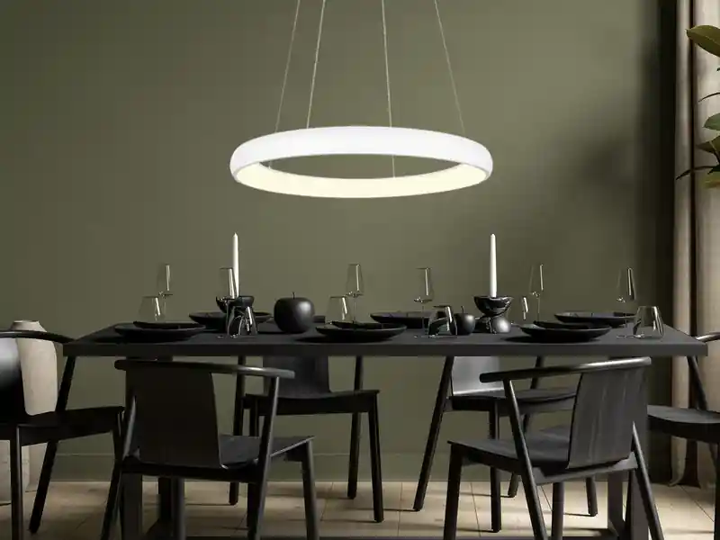Wochenendangebot Trio Leuchten LED Pendelleuchte CARDONA groß Weiß, dimmbar & 3 Lichtfarben, Ø 75cm