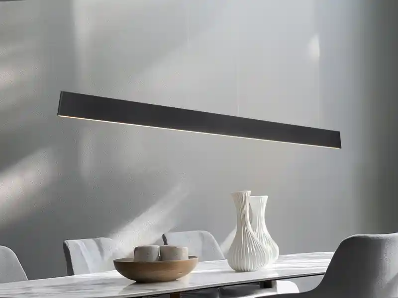Schnäppchen Trio Leuchten Höhenverstellbare LED Pendelleuchte GALWAY dimmbar, Schwarz Breite 150cm
