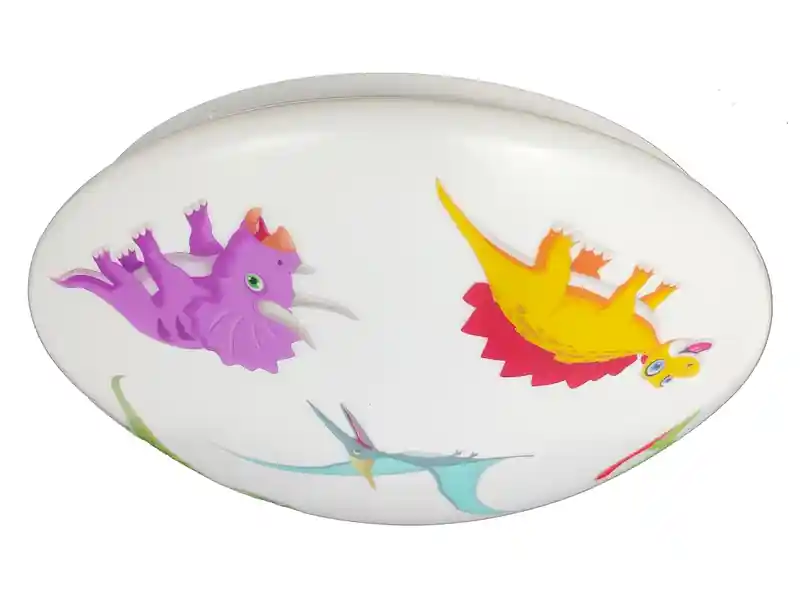 Niermann Coole Deckenlampe mit Dino Motiv fürs Kinderzimmer, bunt Ø 35cm Sonderaktion