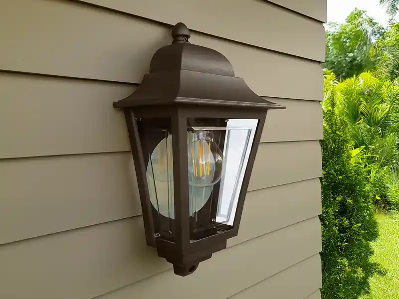 Elstead Lighting Außenwandleuchte DECO-LANE Höhe 32,5cm Halbschale mit reflektierender Rückwand Knallerangebot