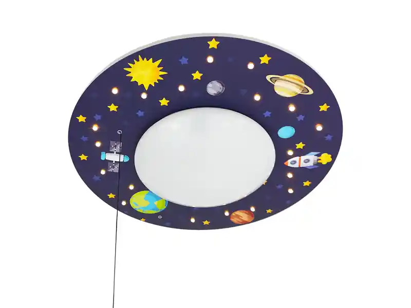 Niermann Coole Deckenlampe mit Weltall Motiv fürs Kinderzimmer Schlummerlicht bunt Ø 54cm Top-Angebot