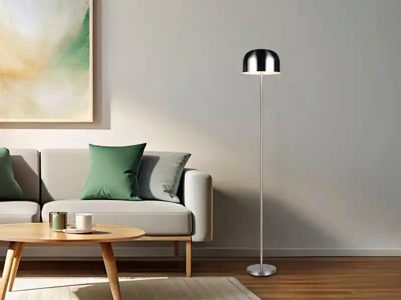 RL LIVE YOUR LIGHT Akku Stehlampe JEFF dimmbar, per USB aufladbar, Silber Höhe 147cm Gratis Versand