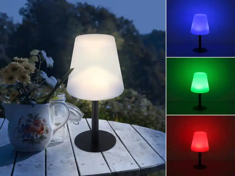Globo LED Outdoor Solar Tischleuchte mit RGB Farbwechsel, Höhe 30cm Gratis Versand